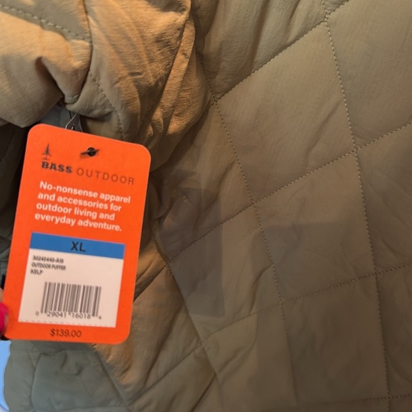 Bass Outdoor Tan Kelp Quilted Hooded Jacket NWT XL - Picture 8 of 14